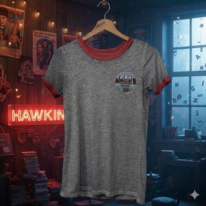 Stranger Things The Upside Down Ringer T-Shirt Netflix TV Show Size S